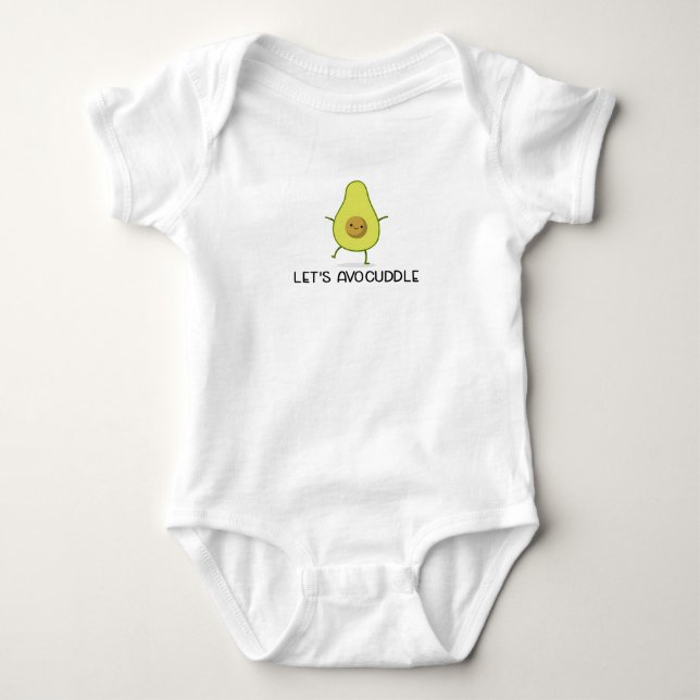 Lasst uns niedlichen Avocado vermeiden Baby Strampler (Vorderseite)