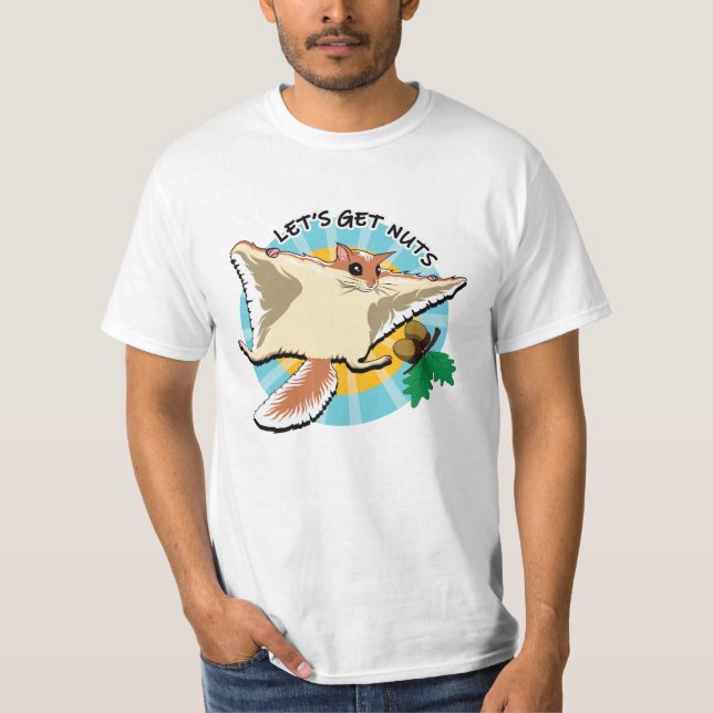 Lasst uns Nüsse holen - Fliegende Eichhörnchen T-Shirt (Vorderseite)