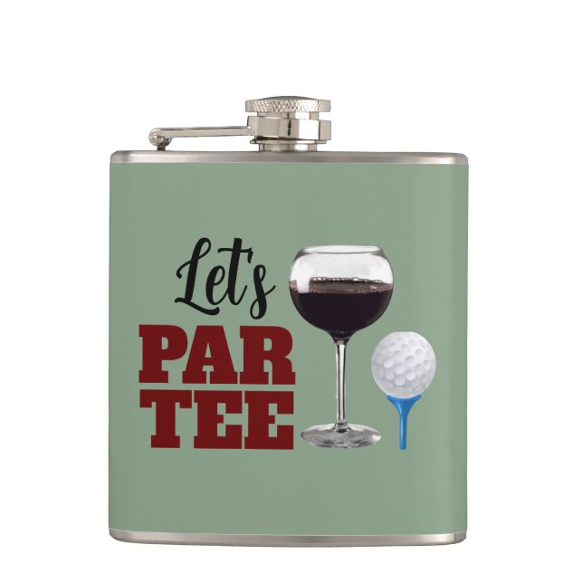 Lasst uns PAR-T-SHIRT Vinyl Wrapped Flask benutzen Flachmann (Vorderseite)