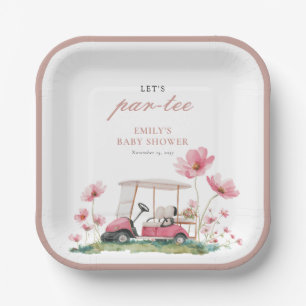 Lasst uns Par-tee Golf-Baby-Party Papierplatte Pappteller