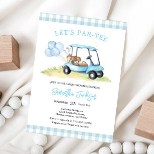 Lasst uns Par-tee Golf-Baby-Shower-Einladung Einladung