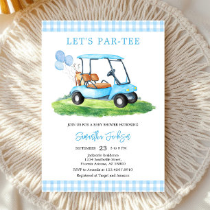 Lasst uns Par-tee Golf-Baby-Shower-Einladung Einladung