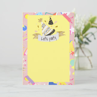 Lasst uns Party Einladung
