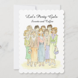 Lasst uns Party Gals einladen Einladung