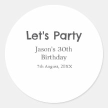 Lasst uns Party glücklich 30. Geburtstag, einfache