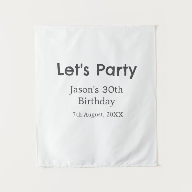 Lasst uns Party glücklich 30. Geburtstag, einfache Wandteppich (Vorderseite)