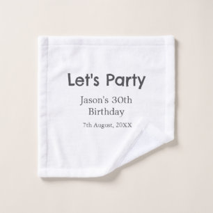 Lasst uns Party glücklich 30. Geburtstag, einfache Waschlappen