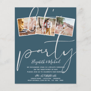 Lasst uns Party Hochzeitsankündigung entfalten