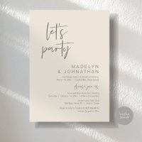 Lasst uns Party, Hochzeitsessen und Tanzen essen