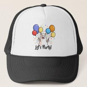 Lasst uns Party Llama Truckerkappe