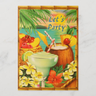 Lasst uns Party Luau einladen Einladung