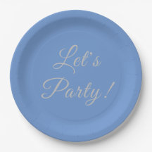 Lasst uns Party machen! 9 Zoll blaue Teller