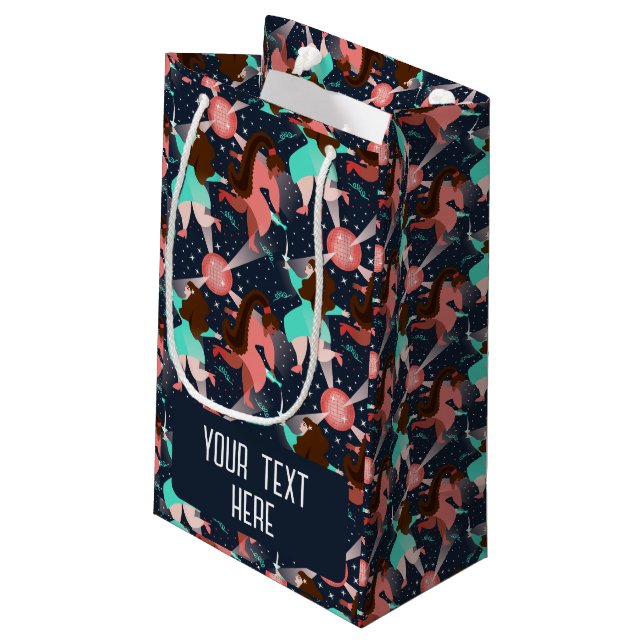 Lasst uns Party machen! Neujahr kleine Geschenktas Kleine Geschenktüte (Rückseite Schrägansicht)