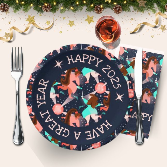 Lasst uns Party machen! Neujahr Pappteller (Von Creator hochgeladen)