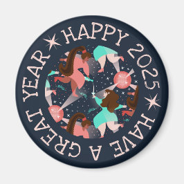 Lasst uns Party machen! Neujahrsmagnet Magnet