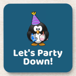 Lasst uns Party machen! Penguin Funny Birthday Par Getränkeuntersetzer