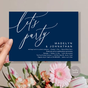 Lasst uns Party, romantisches Hochzeitsessen und T Einladung