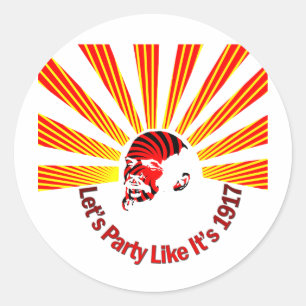 Lasst uns Party Runder Aufkleber