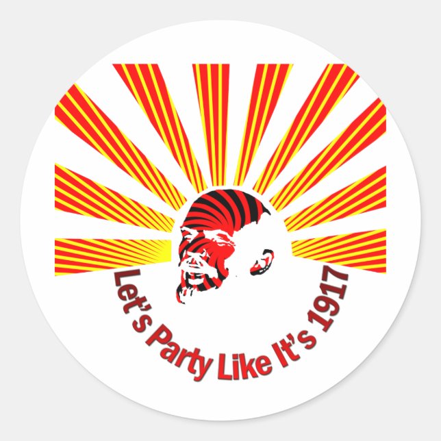 Lasst uns Party Runder Aufkleber (Vorderseite)