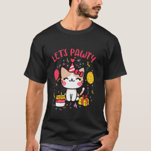 Lasst uns Party-Shirts Süße Katze Kätzchen Mädchen T-Shirt