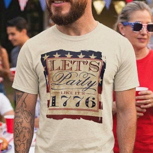 Lasst uns Party wie 1776 machen Vintager 4. Juli T-Shirt
