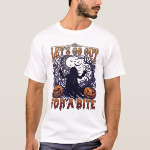 Lasst uns rausgehen und Geist Kürbisse Fledermäuse T-Shirt