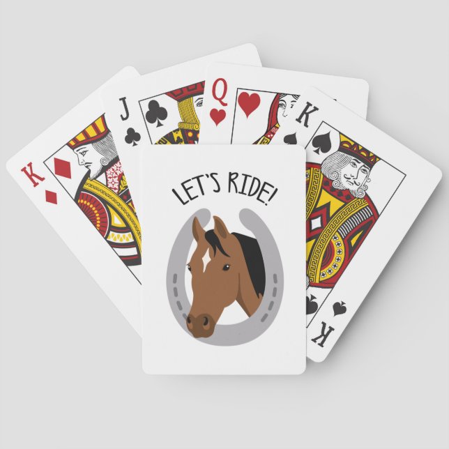 Lasst uns reiten spielkarten (Rückseite)