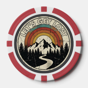 Lasst uns Retro-Bergabenteuer Outdoor verlieren Pokerchips
