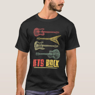 Lasst uns Retro-Gitarrenrockner und Roll-Liebhaber T-Shirt