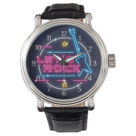 Lasst uns Rock Retro Neon Armbanduhr