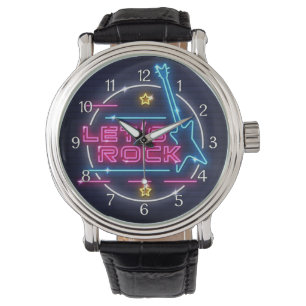 Lasst uns Rock Retro Neon Armbanduhr