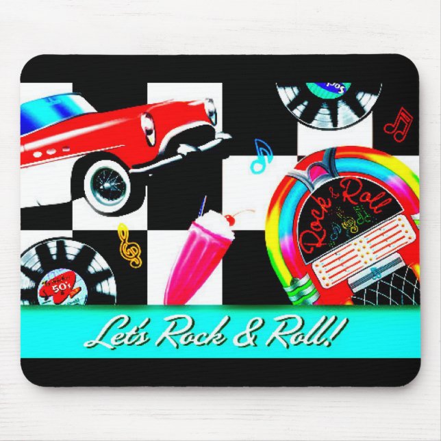Lasst uns Rock & Roll machen Mousepad (Vorne)