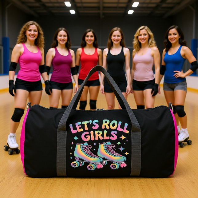 Lasst uns Rollen Mädchen Rollschuhe Duffle Bag (Von Creator hochgeladen)