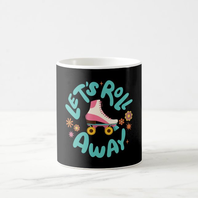 Lasst uns Roller-Skate wegrollen Kaffeetasse (Mittel)