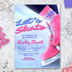Lasst uns Schlittschuh laufen - Schlittschuh laufe Einladung