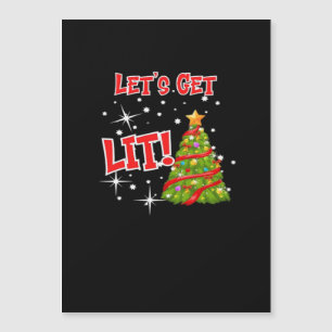 Lasst uns sehen, Spaß Idiom, Weihnachtslicht, Chri Magnetkarte