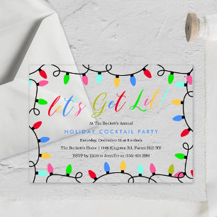 Lasst uns sehen   Weihnachts-Cocktail-Party Acryleinladungen