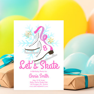 Lasst uns Skate Ice Skate Party Einladung