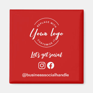 Lasst uns soziale Icons verbinden Social Handle Ro Magnet