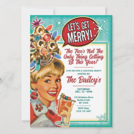 Lasst uns Spaß machen - Retro Weihnachten Party Ei