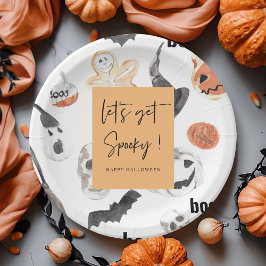 Lasst uns Spooky bekommen | HALLOWEEN-PARTY Pappteller