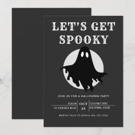 Lasst uns sprichwörtlich modernes Halloween-Party Einladung