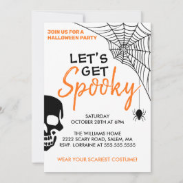 Lasst uns sprichwörtliches Halloween-Party weiß be Einladung