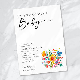 Lasst uns Taco 'Bout a Baby Floral Fiesta Baby Sho Einladung