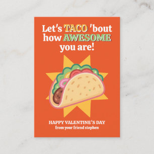 Lasst uns TACO 'Bout wie großartig du bist zum Val Mitteilungskarte