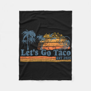 Lasst uns Taco Est 2025 Lustiger Retro-Golf Von Ta Fleecedecke