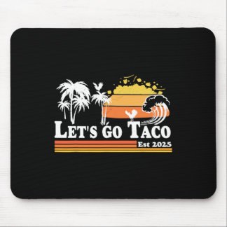 Lasst uns Taco Est 2025 Retro Hühner raus T.a.c.o Mousepad