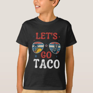 Lasst uns Taco Retro Peace Sungles Sommer Vibes ge T-Shirt