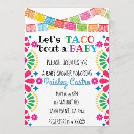 Lasst uns Taco über eine Baby-Einladung schreiben Einladung