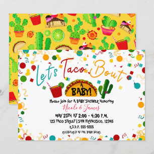 Lasst uns taco'n über eine Babyparty-Fiesta reden Einladung